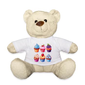 Cupcakes Cupcake Süßigkeiten Backwaren - Teddy - Weiß - Vorne