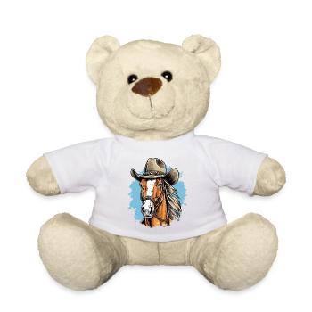 Chapeau de Cowboy Western cheval Cowboy - Nounours - blanc - Devant