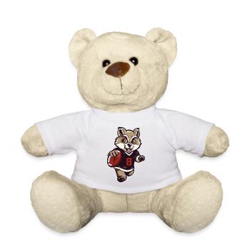 Mascotte mignonne d’animaux de football américain raton laveur - Nounours - blanc - Devant