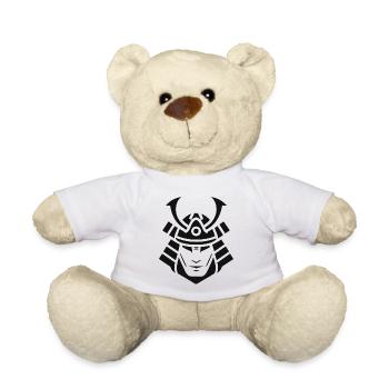 Samurai Helm Logo Katana Schwertkämpfer - Teddy - Weiß - Vorne