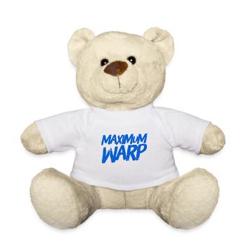 wir fliegen mit maximalem Warp - Teddy - Weiß - Vorne