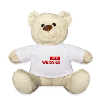 ich weiß sehr viel - Teddy - Weiß - Vorne