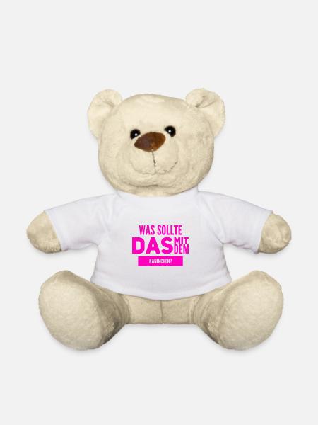 das Rätsel mit dem Kaninchen - Teddy - Weiß