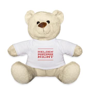wir brauchen keinen Helden - Teddy - Weiß - Vorne