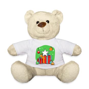 Weihnachtsgeschenke & Dekorationen - Teddy - Weiß - Vorne