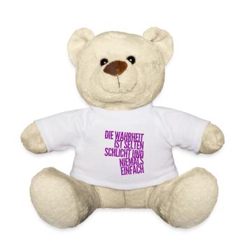 die Wahrheit ist niemals einfach - Teddy - Weiß - Vorne