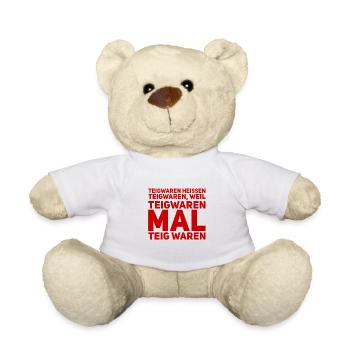 weil sie mal Teig waren - Teddy - Weiß - Vorne