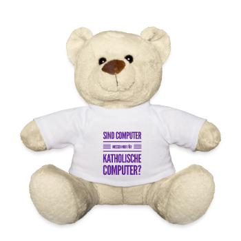 darf ich auf die Computermesse? - Teddy - Weiß - Vorne