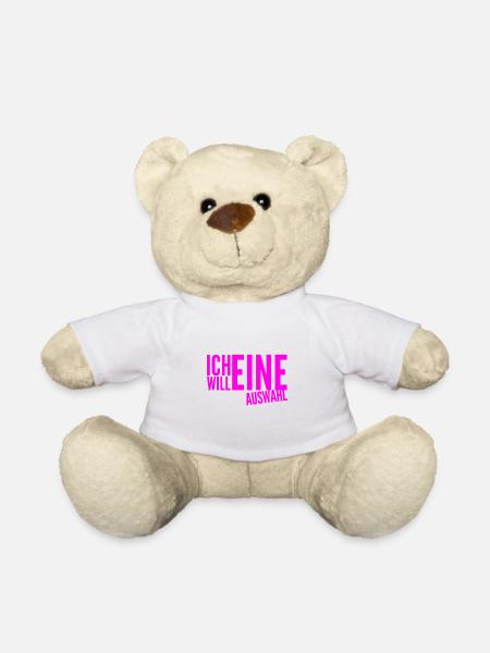 ich will eine Wahl haben - Teddy - Weiß