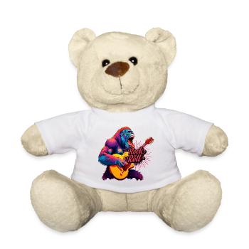 Rocking n Roll, Gorille Jouant De La Guitare - Nounours - blanc - Devant