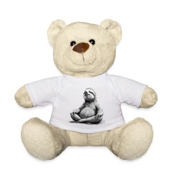 Paresseux Yoga Relaxation Chilling Cadeau - Nounours - blanc - Devant