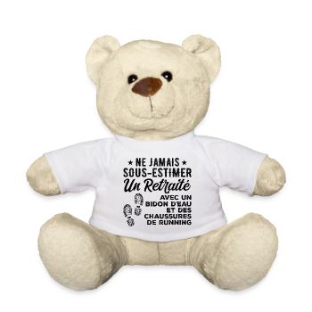 Humor Running Retreat - Teddy Bear - white - Front