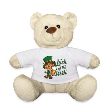 Leprechaun Kobold St. Patricks Day Irland - Teddy - Weiß - Vorne