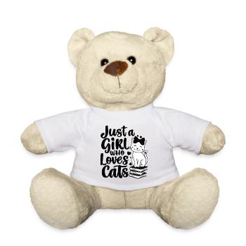 Juste une fille qui aime les chats amoureux des chats - Nounours - blanc - Devant