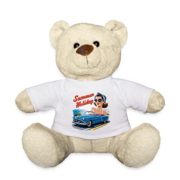 Holiday Cabrio Ride Lifestyle 1950s 1960s - Teddy Bear - white - Front