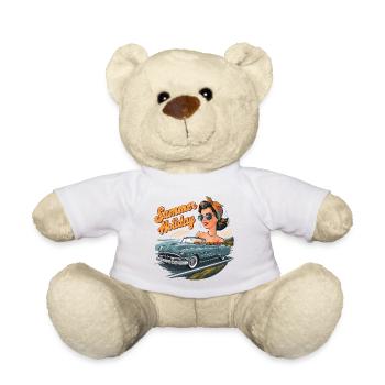 Holiday Cabrio Ride Lifestyle 1950s 1960s - Teddy Bear - white - Front