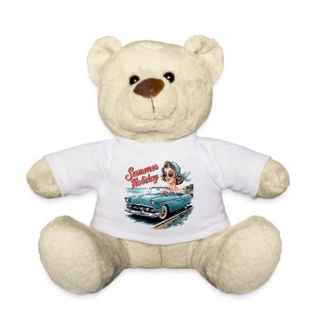 Holiday Cabrio Ride Lifestyle 1950s 1960s - Teddy Bear - white - Front