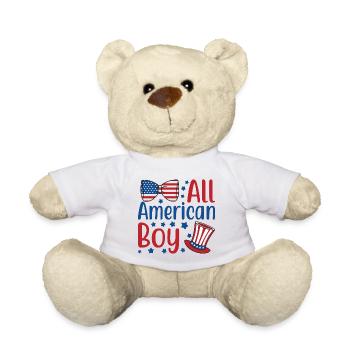 All American Boy Independence Day America - Teddy Bear - white - Front