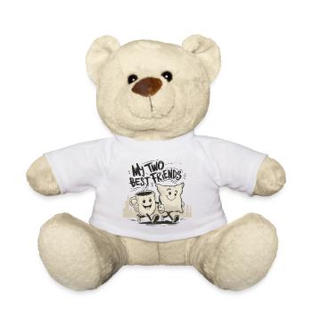 Kaffeetasse und Kissen My Two Best Friends - Teddy - Weiß - Vorne
