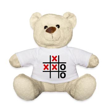 TIC TAC TOE Feld Retro - Teddy - Weiß - Vorne