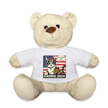 Cat Ladies For Harris 2024 USA Amerika - Teddy - Weiß - Vorne