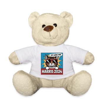 Cat Ladies For Kamala Harris 2024 USA Amerika - Teddy - Weiß - Vorne