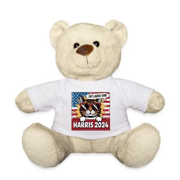 Cat Ladies For Kamala Harris 2024 USA Amerika - Teddy - Weiß - Vorne