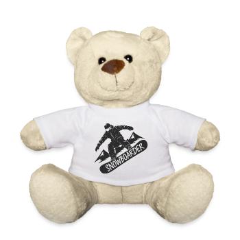 Snowboarders Snowboard Snowboard Sports d’hiver - Nounours - blanc - Devant