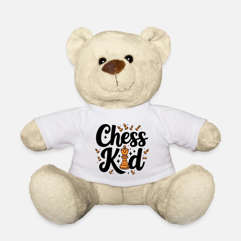 Chess Kid Schach Kinder Sprüche Zitate - Teddy - Weiß
