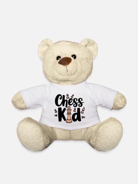 Chess Kid Schach Kinder Sprüche Zitate - Teddy - Weiß