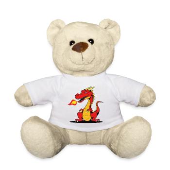 Strong as a dragon through everyday life - Teddy Bear - white - Front
