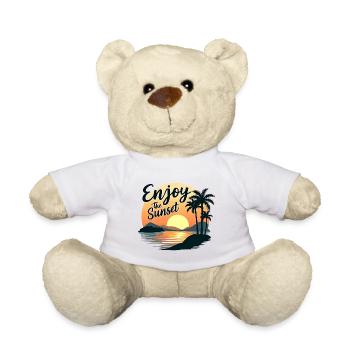 Enjoy the Sunset Sonnenuntergang Sommer Vibes - Teddy - Weiß - Vorne