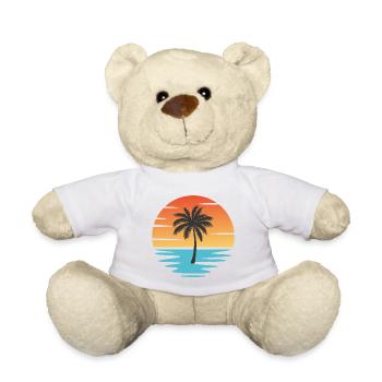 Plage Coucher de soleil - Nounours - blanc - Devant