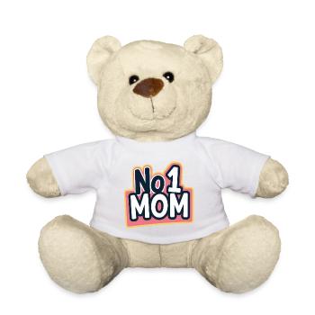 Maman numéro 1 – Fête des mères colorée et aimante - Nounours - blanc - Devant