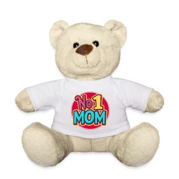 Maman numéro 1 – Fête des mères colorée et aimante - Nounours - blanc - Devant