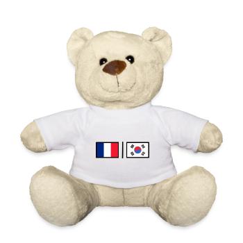 France - Corée - Nounours - blanc - Devant