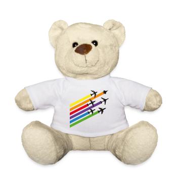 Flugzeuge Streifen - Teddy - Weiß - Vorne