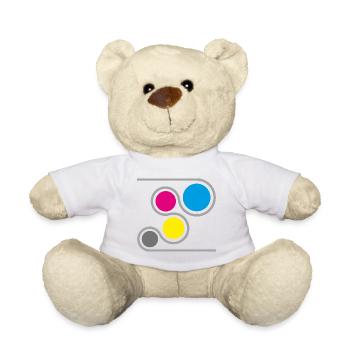 Drucker CMYK Grafik - Teddy - Weiß - Vorne