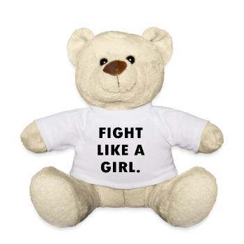 Fight like a Girl Fuck Cancer - Teddy - Weiß - Vorne