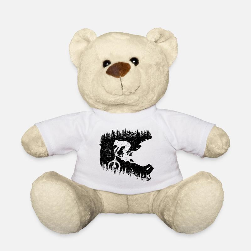 Fullface down the hill - Teddy Bear - white