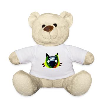 Cat's eye in outline of cat - Teddy Bear - white - Front