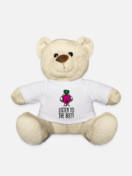 Listen to the beet - Teddy Bear - white