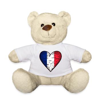 Drapeau français Drapeau Français Drapeau - Nounours - blanc - Devant