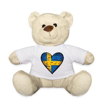 Schweden Flagge Skandinavien Schwedische Fahne - Teddy - Weiß - Vorne