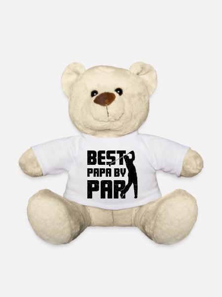 Meilleur papa Golf Hole Sport Cadeau - Nounours - blanc