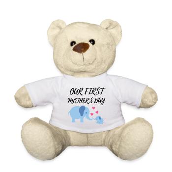 unser erster Muttertag - Teddy - Weiß - Vorne