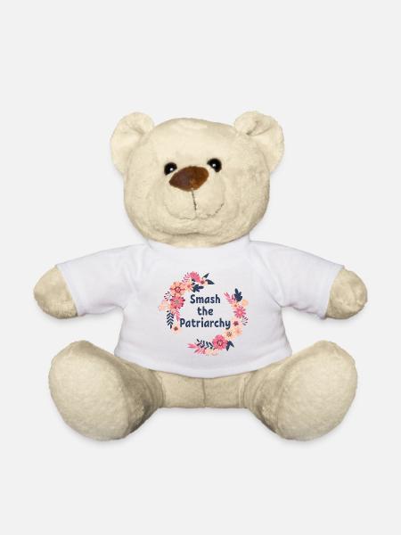 Smash the patriarchy Feminismus Feminist Geschenk - Teddy - Weiß