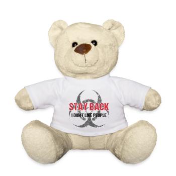 Restez en arrière Je n’aime pas les gens - Nounours - blanc - Devant