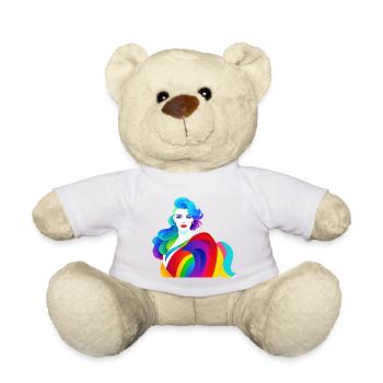 Lesbian T-Shirts - Lesbian Girl LGBT Design - Nounours - blanc - Devant