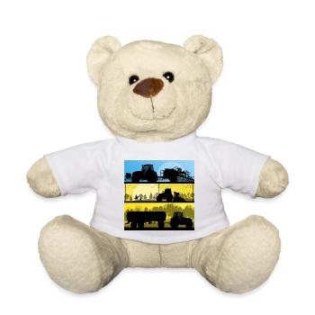 Tractor Stripes 2 I Tractor Kids Funny Design - Teddy Bear - white - Front